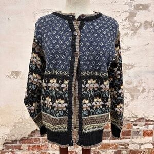 Vintage Jason Maxwell Knit Button Up Sweater Size M